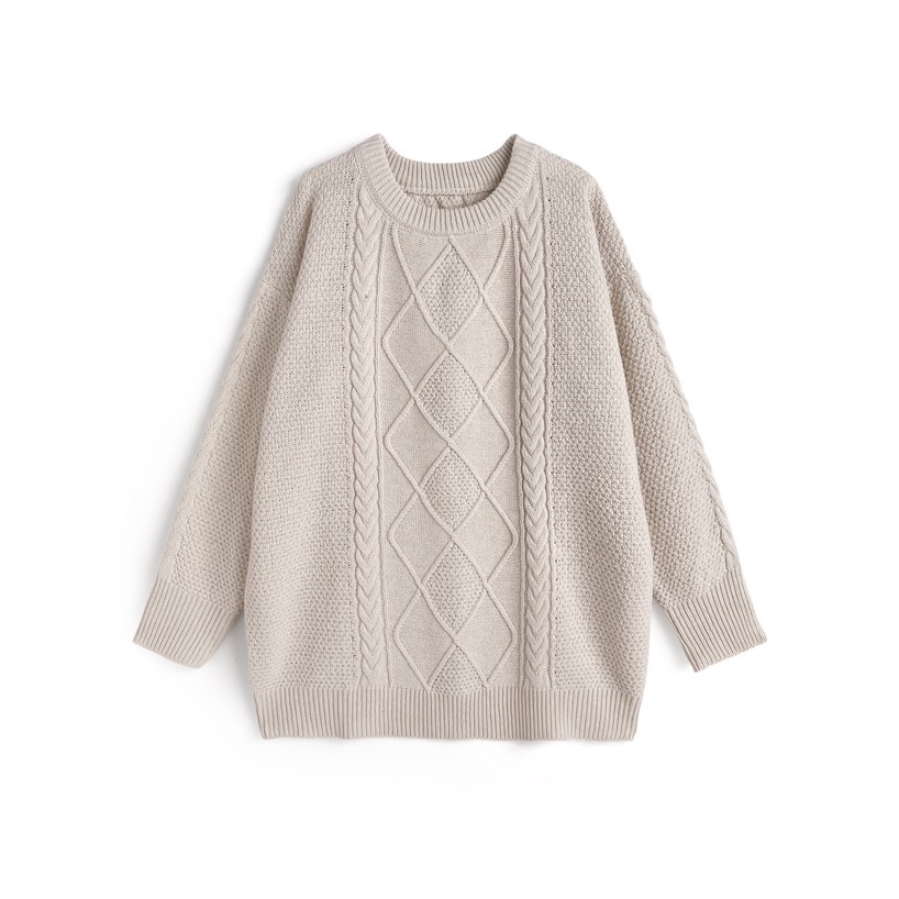 Anita Japan代購 🌸 日本 GRL 長版圓領編織 針織迷你連身裙 針織 洋裝 寬鬆舒適 ks195-規格圖11