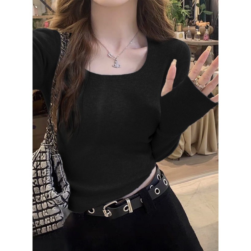 Anita Japan代購 🌸 日本 GRL 簡約百搭 寬領針織上衣 袖口拇指孔 針織 單穿 內搭 an1900-細節圖4