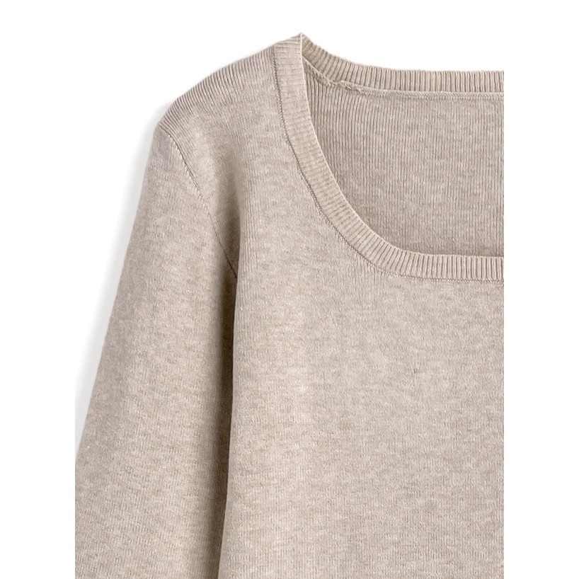 Anita Japan代購 🌸 日本 GRL 簡約百搭 寬領針織上衣 袖口拇指孔 針織 單穿 內搭 an1900-細節圖6