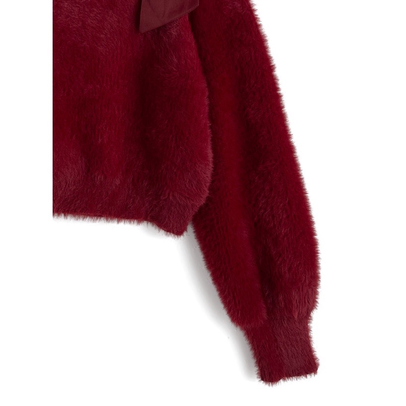 Anita Japan代購 🌸 日本 GRL 單肩綁帶 毛絨絨針織 舒適毛絨感 針織 長袖 pm842-細節圖10