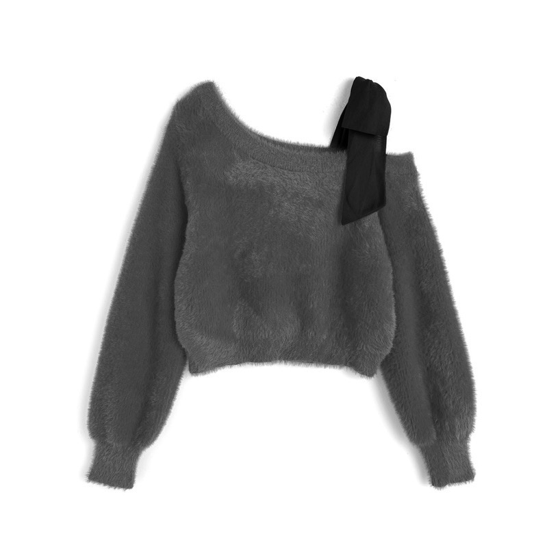 Anita Japan代購 🌸 日本 GRL 單肩綁帶 毛絨絨針織 舒適毛絨感 針織 長袖 pm842-規格圖11