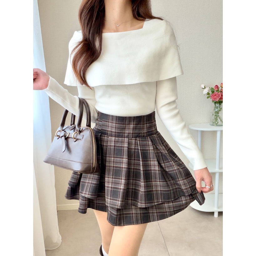 Anita Japan代購 🌸 日本 GRL 高腰短裙 格紋迷你裙 格子 短裙 有內襯 迷你裙 ai258-細節圖2