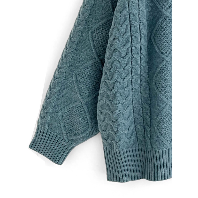 Anita Japan代購 🌸 日本 GRL 電纜編織 長版針織長衫 編織 針織 長袖 毛衣 rut929-細節圖8