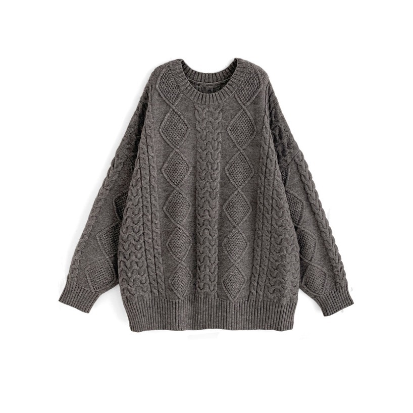 Anita Japan代購 🌸 日本 GRL 電纜編織 長版針織長衫 編織 針織 長袖 毛衣 rut929-規格圖9