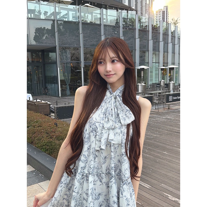 Anita Japan代購 🌸 日本 GRL 甜美花卉 花卉綁帶迷你連身裙 無袖 洋裝 短洋 gn579-細節圖3