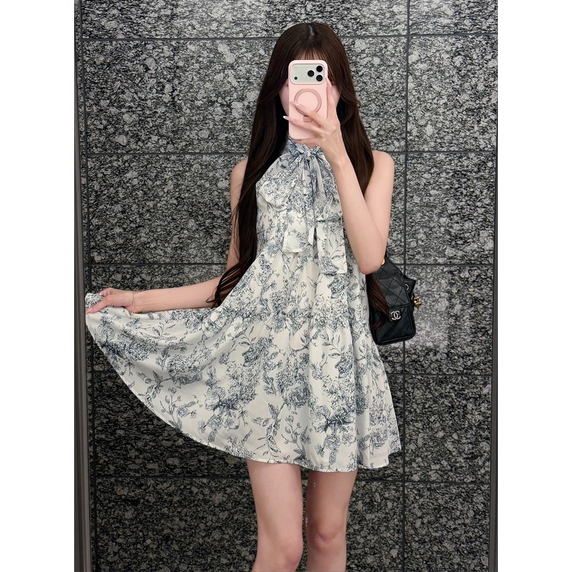 Anita Japan代購 🌸 日本 GRL 甜美花卉 花卉綁帶迷你連身裙 無袖 洋裝 短洋 gn579-細節圖4