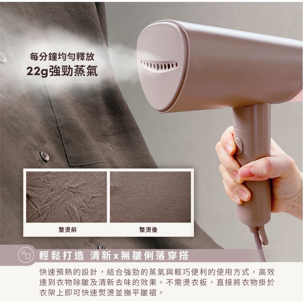 Electrolux 伊萊克斯 極致呵護300 1200瓦摺疊手持式蒸氣掛燙機(E5GS1-11WP)-細節圖7