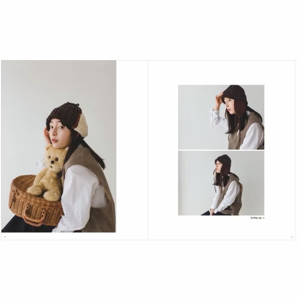 日文編織書 Daruma Knit cap 編織帽 棒針-細節圖3