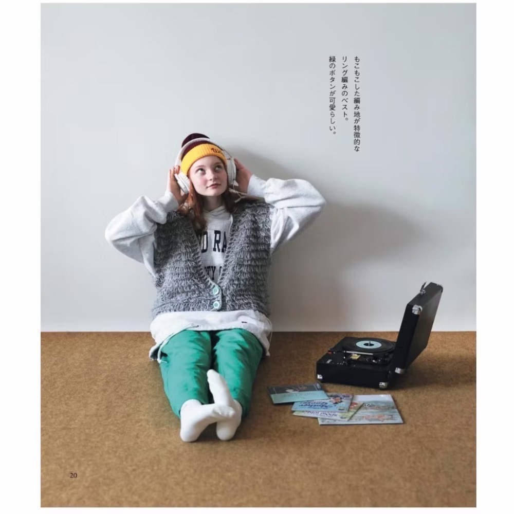 日文編織書 大人美麗時髦保暖背心編織作品集-細節圖5
