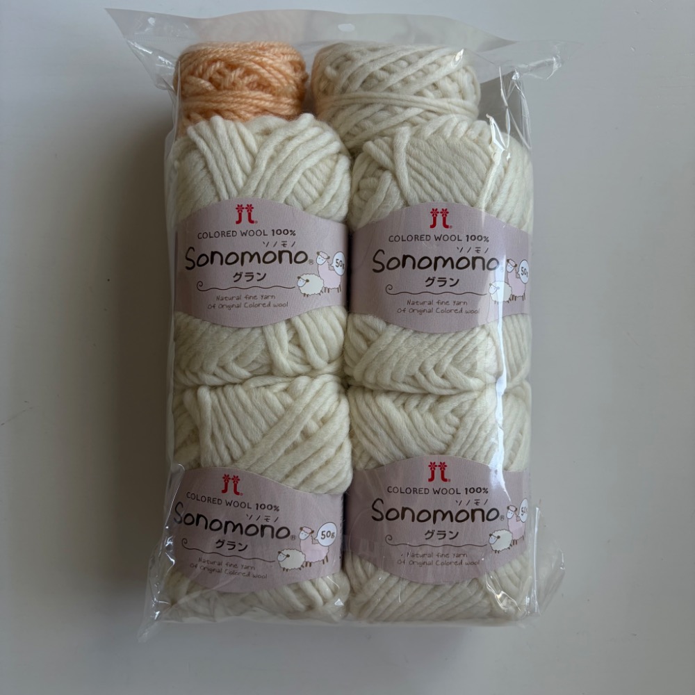 Hamanaka 羊咩咩鉤針線材包（只有線）織圖書要另購-細節圖2