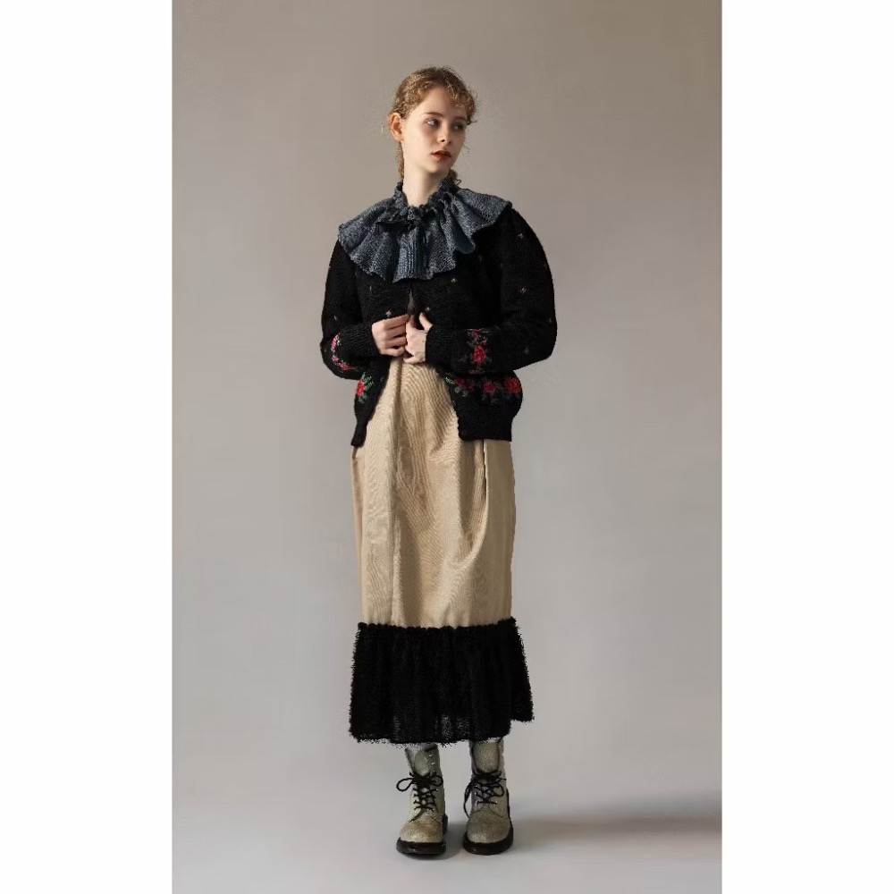 日文編織書 棒針編織時髦冬季衣領手藝作品集-細節圖4