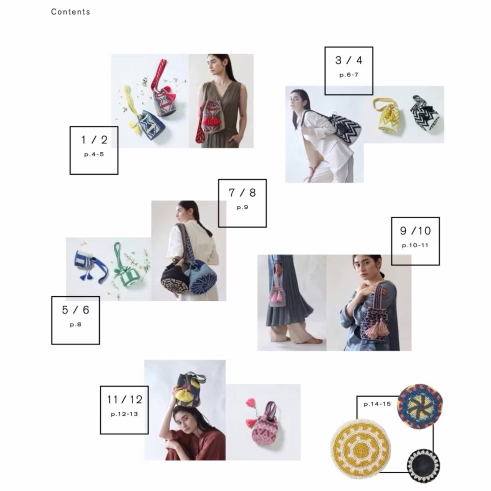 日文編織書 HAMANAKA ECO ANDARIA 鉤針編織水桶包瓦尤風格提袋作品集-細節圖2