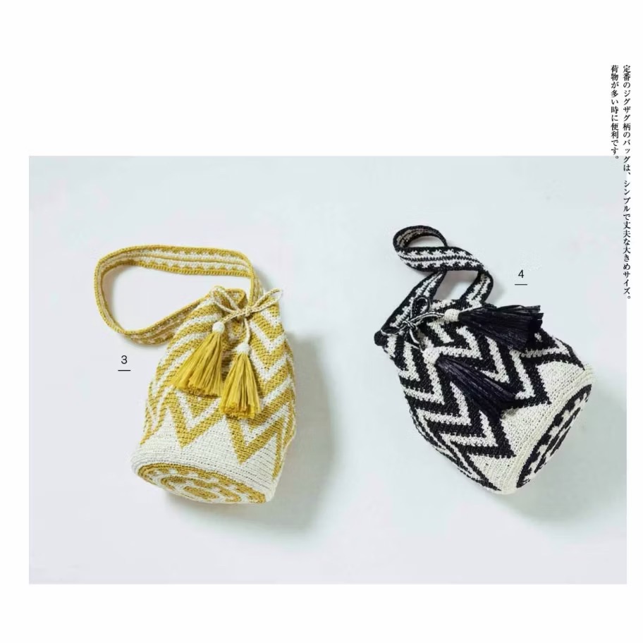 日文編織書 HAMANAKA ECO ANDARIA 鉤針編織水桶包瓦尤風格提袋作品集-細節圖4