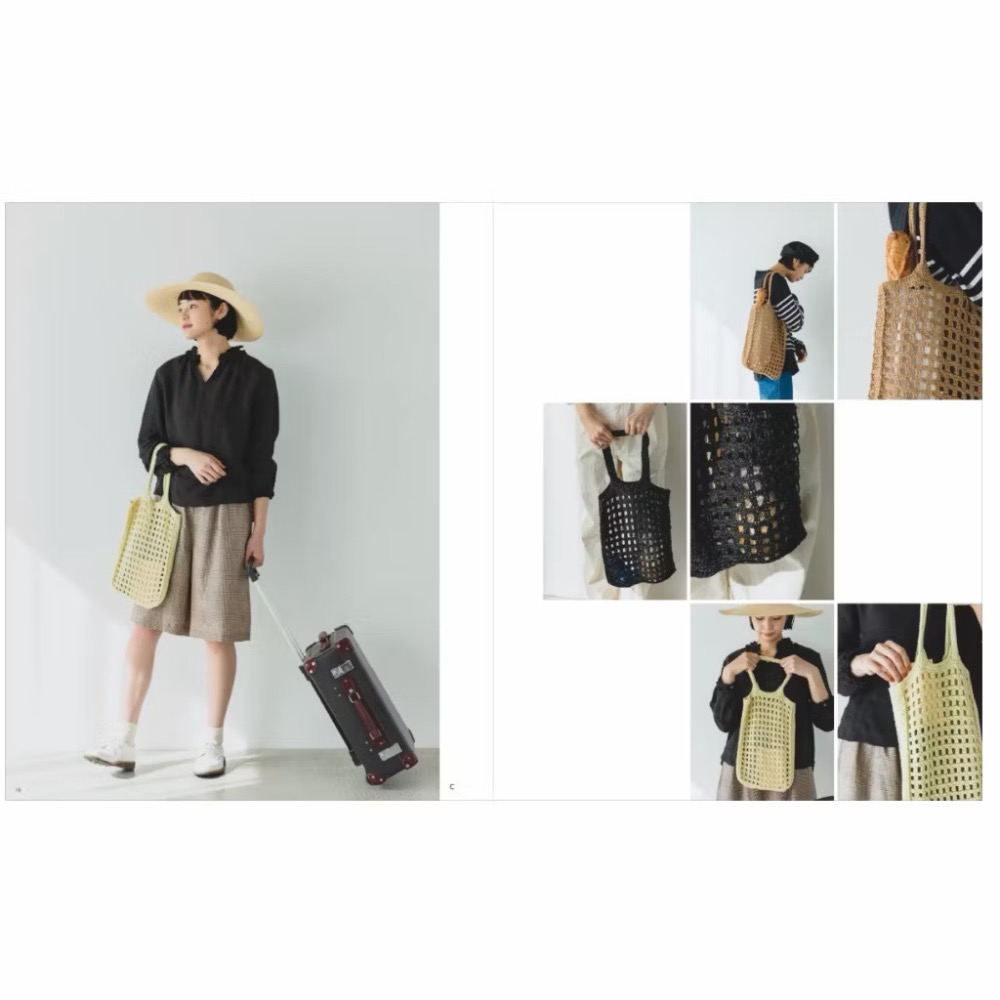 日文編織書 Daruma 橫田 Summer Bag2 編織包 棒針 鉤針-細節圖4