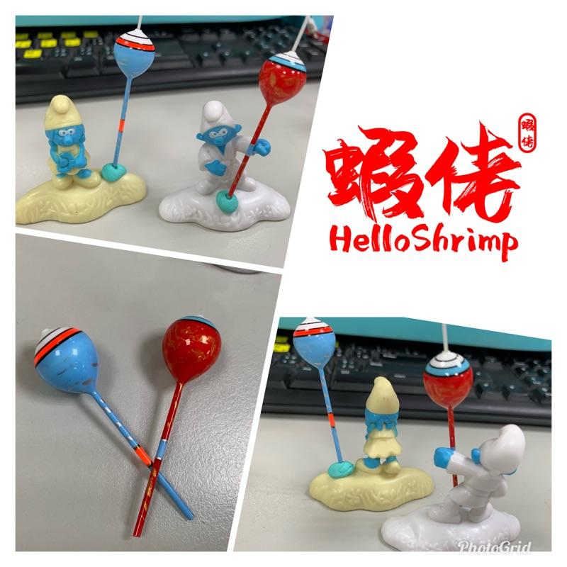 HelloShrimp 蝦佬池釣泰國蝦手工中通短腳阿波 紅蝦佬波vs藍精靈波中通孔1.0標準配3分/敏3.2配天平長短鉤-細節圖2