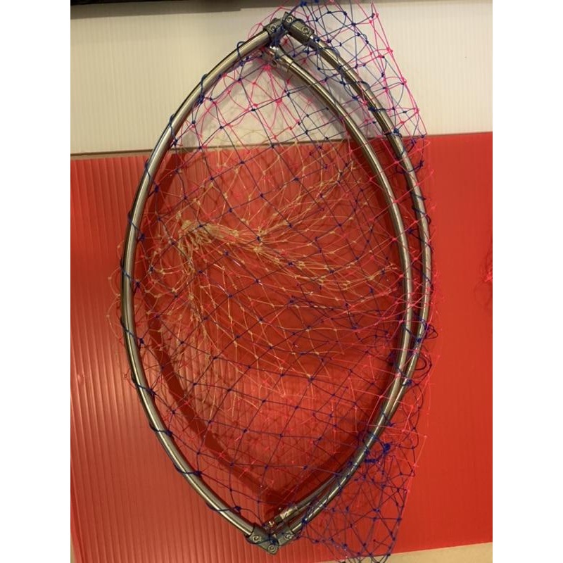 HelloShrimp蝦佬單節碳素撈柄50cm 亮黑膠把超輕量池釣龍蝦撈網 釣魚手抄網 合金磯釣框-細節圖3