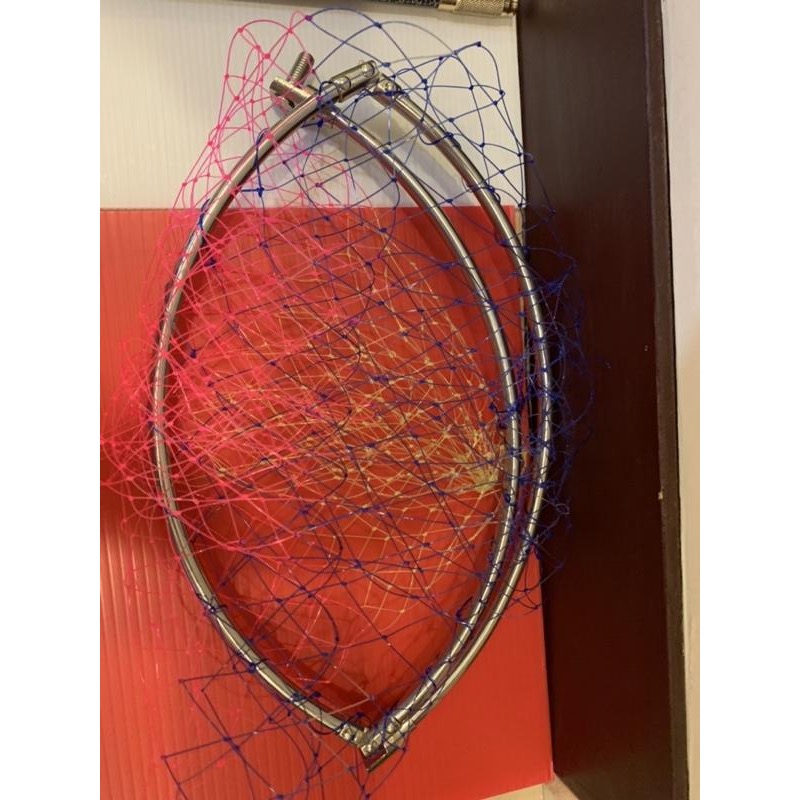 HelloShrimp蝦佬單節碳素撈柄50cm 亮黑膠把超輕量池釣龍蝦撈網 釣魚手抄網 合金磯釣框-細節圖4