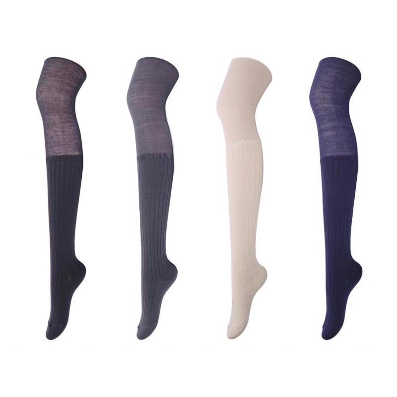 【現貨】MiaoMiao Korea 棉質拼接網紗膝上襪 冬季 東大門 正韓代購-細節圖5