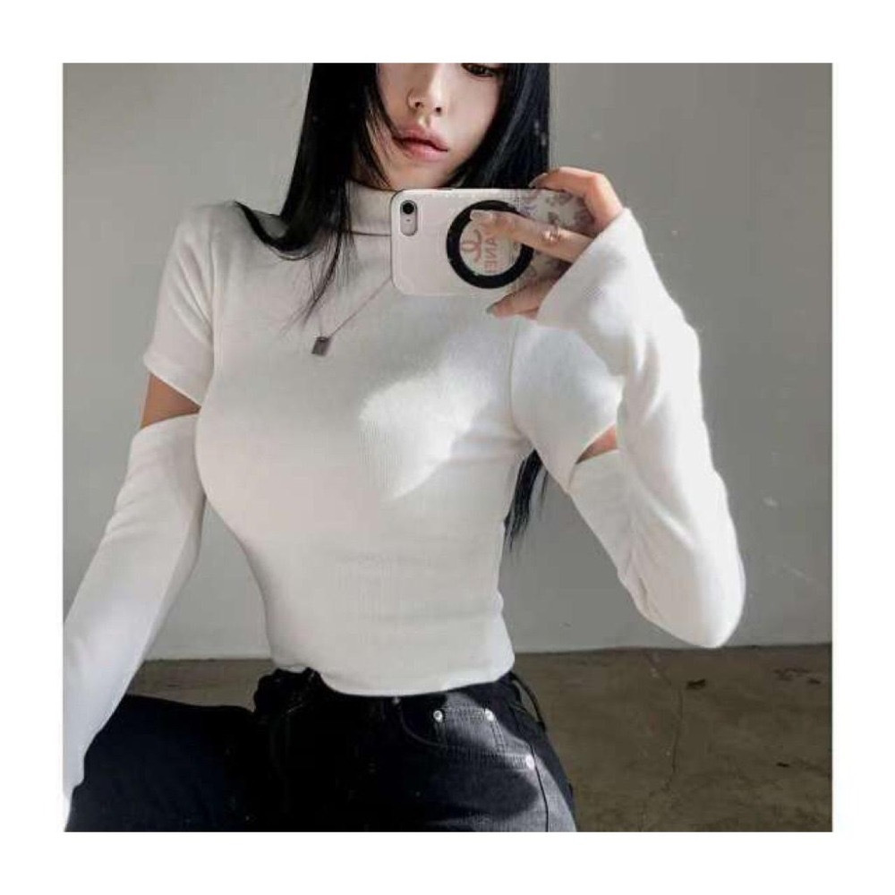 【現+預】MiaoMiao Korea 時髦精穿搭😍 手臂開口立領上衣 秋季 東大門 正韓代購-細節圖6