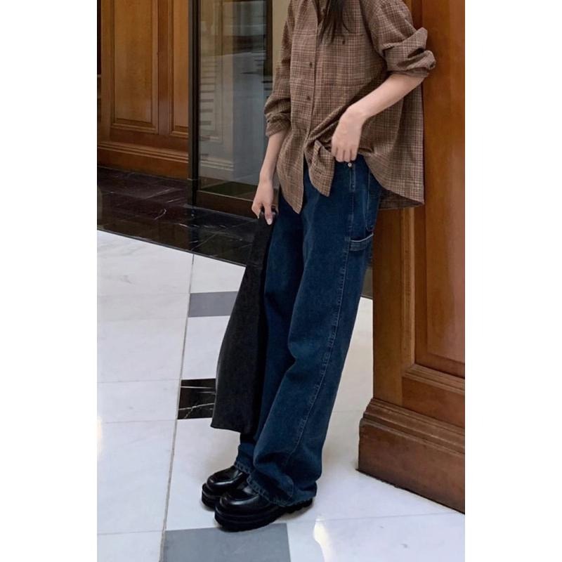 MiaoMiao Korea 復古時髦 寬鬆直筒工裝牛仔褲 #630 秋季 東大門 正韓代購-細節圖3