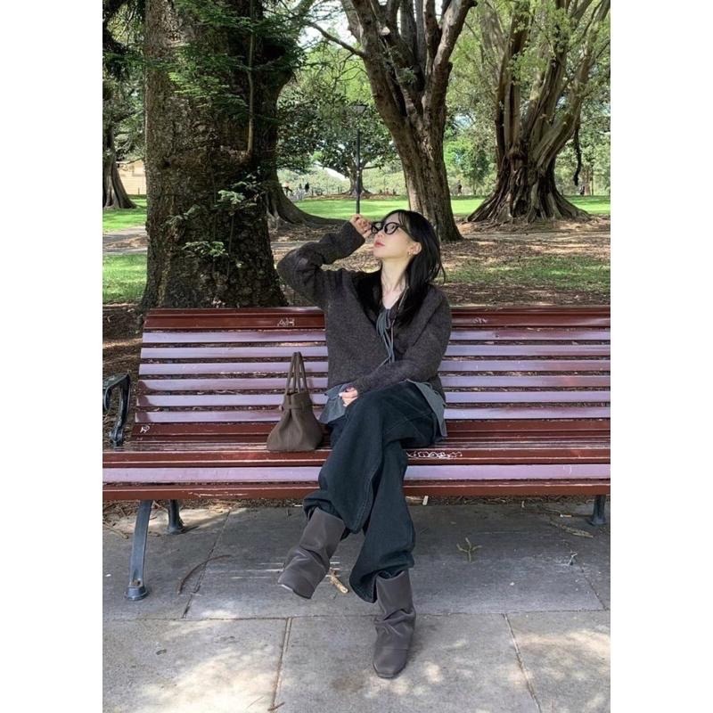 【春季新色🩵】MiaoMiao Korea 復古時髦 寬鬆直筒工裝牛仔褲 #630 季 東大門 正韓代購-細節圖8