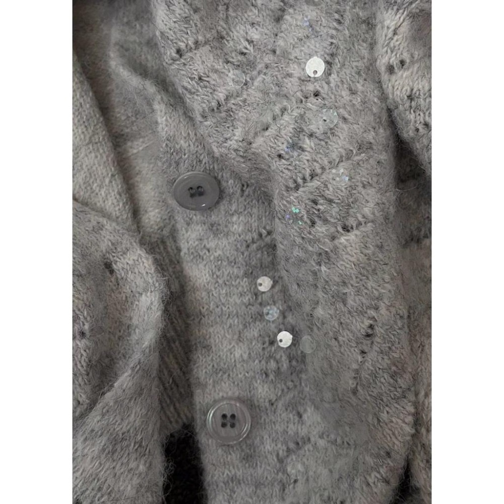 MiaoMiao Korea 細閃亮片針織開衫外套🧶 秋季 東大門 正韓代購-細節圖3