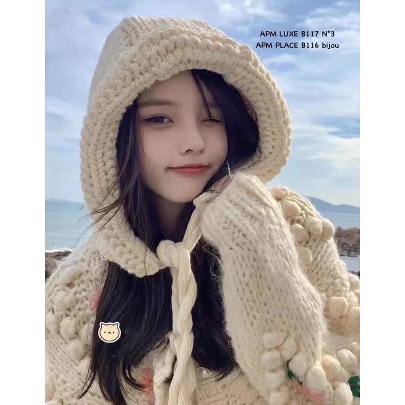 MiaoMiao Korea 小紅帽在這裡❤️ 針織護耳毛帽 冬季 東大門 正韓代購-細節圖4