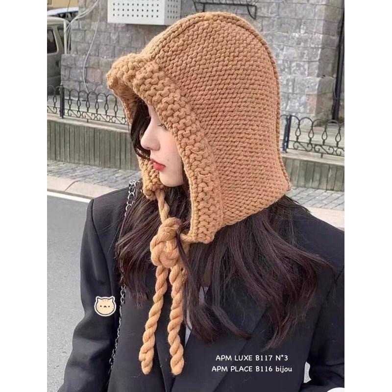 MiaoMiao Korea 小紅帽在這裡❤️ 針織護耳毛帽 冬季 東大門 正韓代購-細節圖6