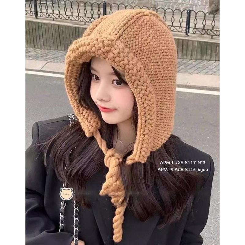 MiaoMiao Korea 小紅帽在這裡❤️ 針織護耳毛帽 冬季 東大門 正韓代購-細節圖7