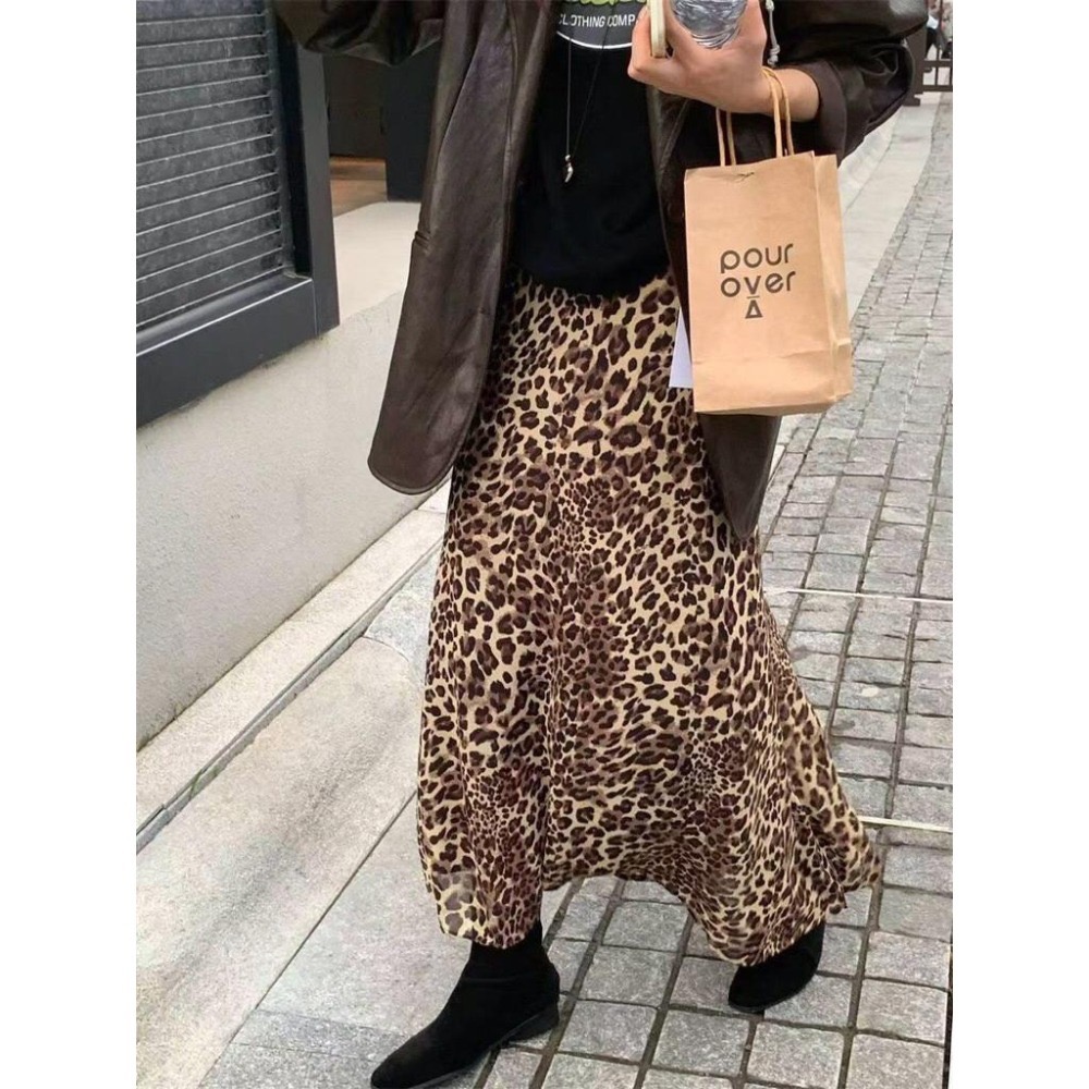 【現+預】MiaoMiao Korea 早秋時尚🐆 時髦豹紋長裙 秋季 東大門 正韓代購-細節圖4