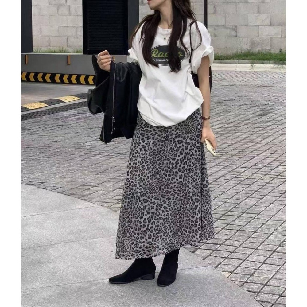 【現+預】MiaoMiao Korea 早秋時尚🐆 時髦豹紋長裙 秋季 東大門 正韓代購-細節圖9