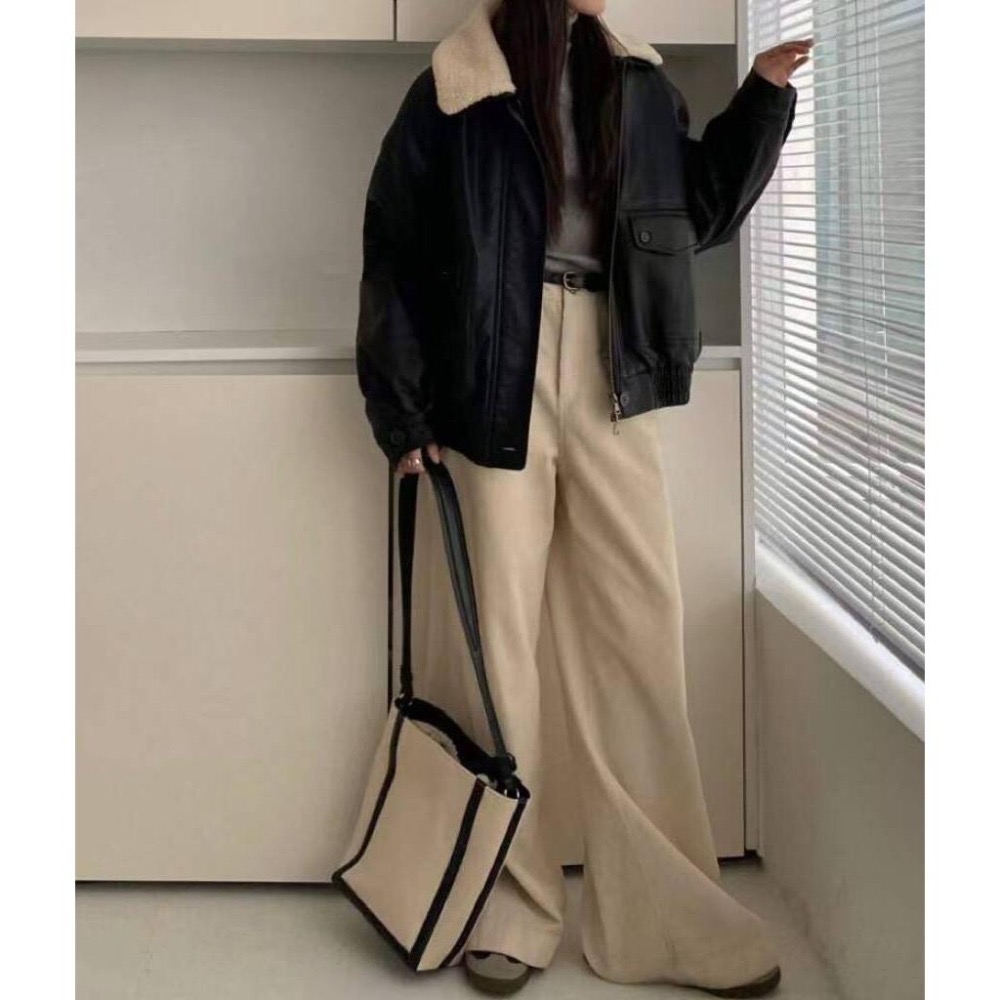 MiaoMiao Korea 今年必擁有的皮外❤️‍🔥 可拆式毛領皮革外套 秋冬 東大門 正韓代購-細節圖2