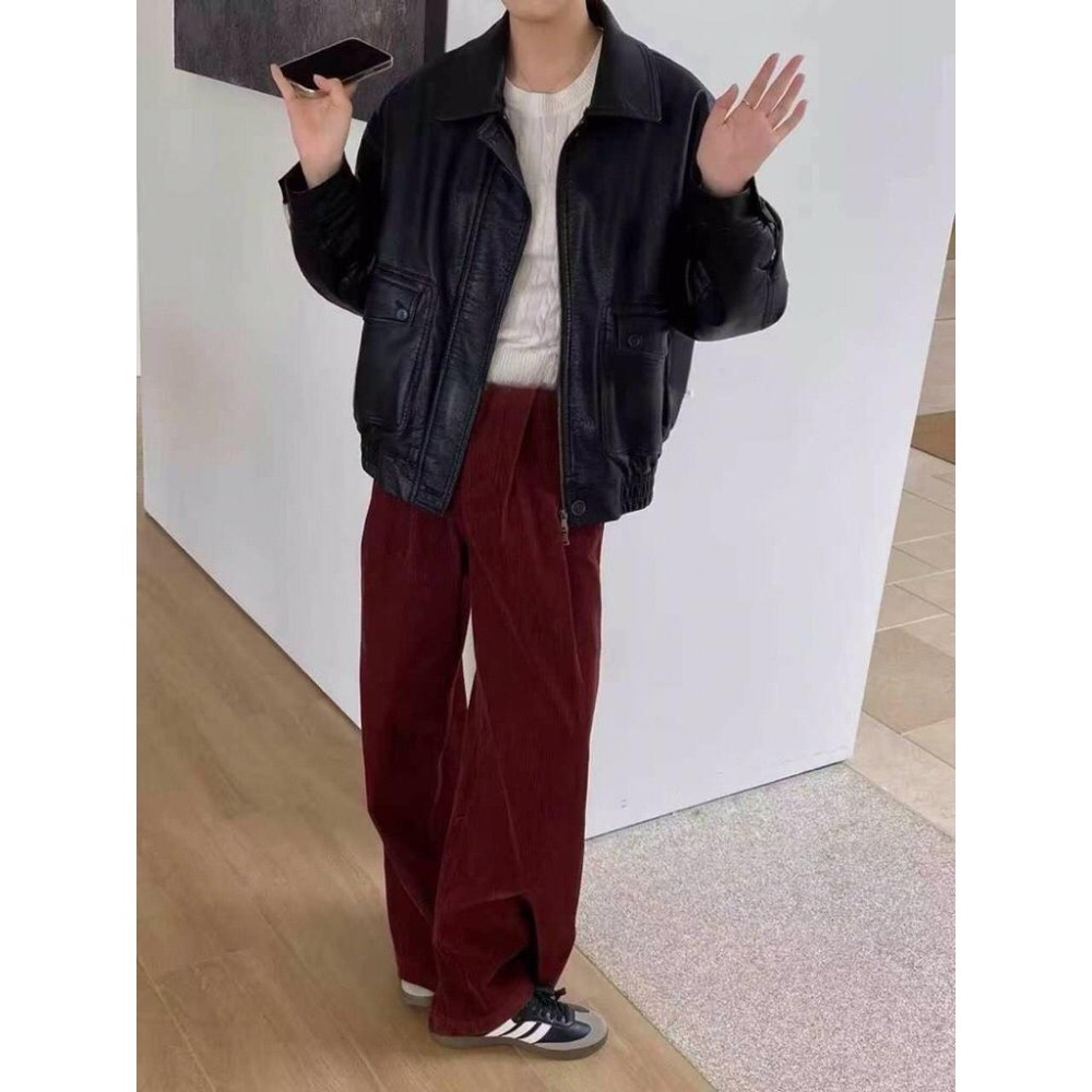 MiaoMiao Korea 今年必擁有的皮外❤️‍🔥 可拆式毛領皮革外套 秋冬 東大門 正韓代購-細節圖4