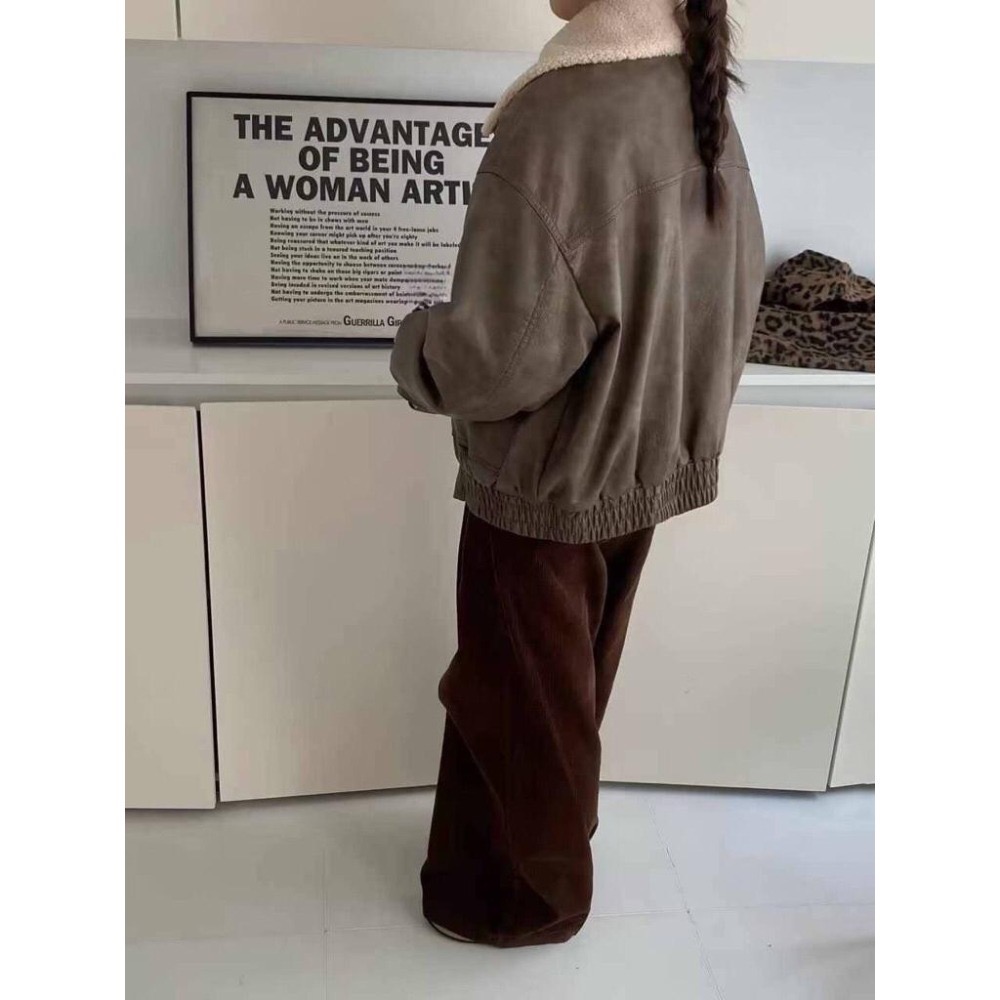 MiaoMiao Korea 今年必擁有的皮外❤️‍🔥 可拆式毛領皮革外套 秋冬 東大門 正韓代購-細節圖9