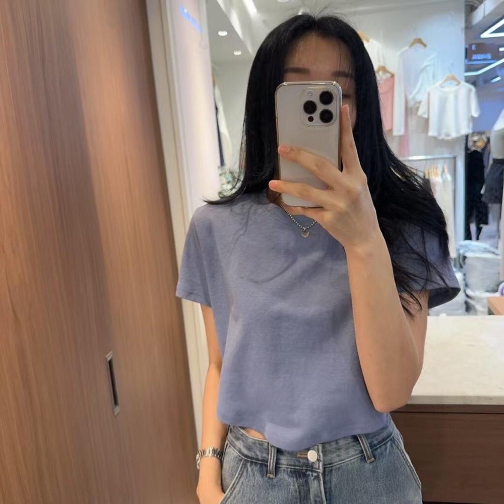 【現貨】MiaoMiao Korea 多件優惠✨ 基本款 圓弧下擺寬版素面T恤 春夏 東大門 正韓代購-細節圖5