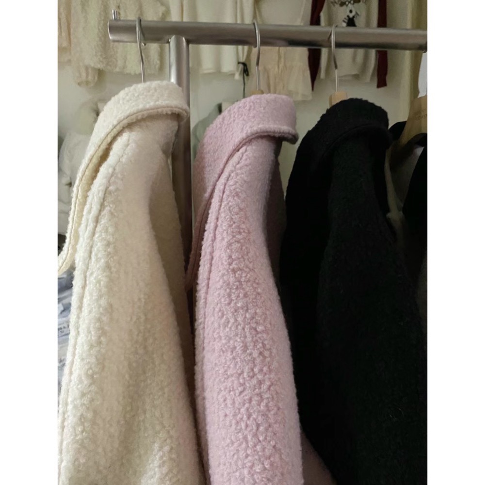 MiaoMiao Korea 氣質甜美💗 單排金釦毛呢大衣 秋冬 東大門 正韓代購-細節圖10