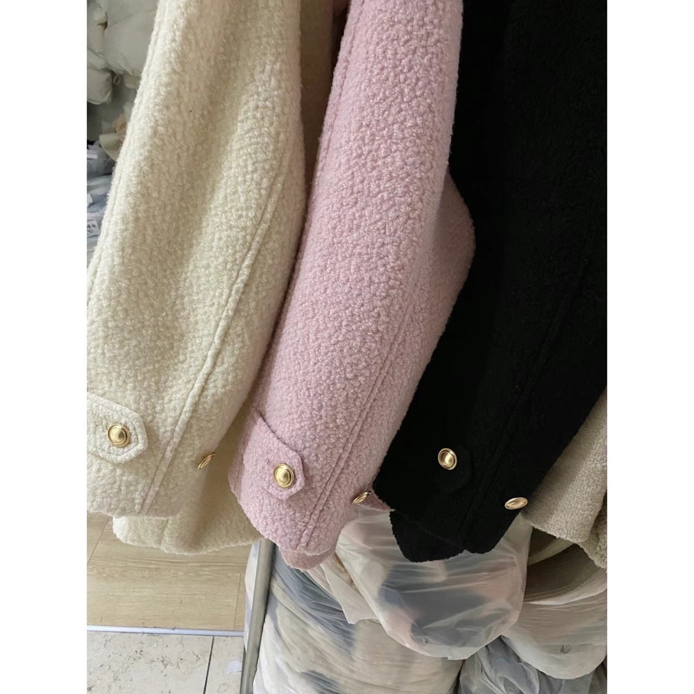 MiaoMiao Korea 氣質甜美💗 單排金釦毛呢大衣 秋冬 東大門 正韓代購-細節圖11
