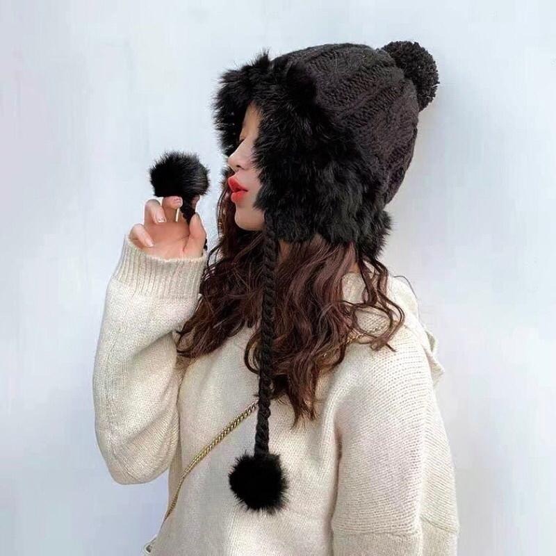 MiaoMiao Korea 好萌好可愛❣️ 飛行員毛球護耳帽 秋冬 東大門 正韓代購-細節圖7