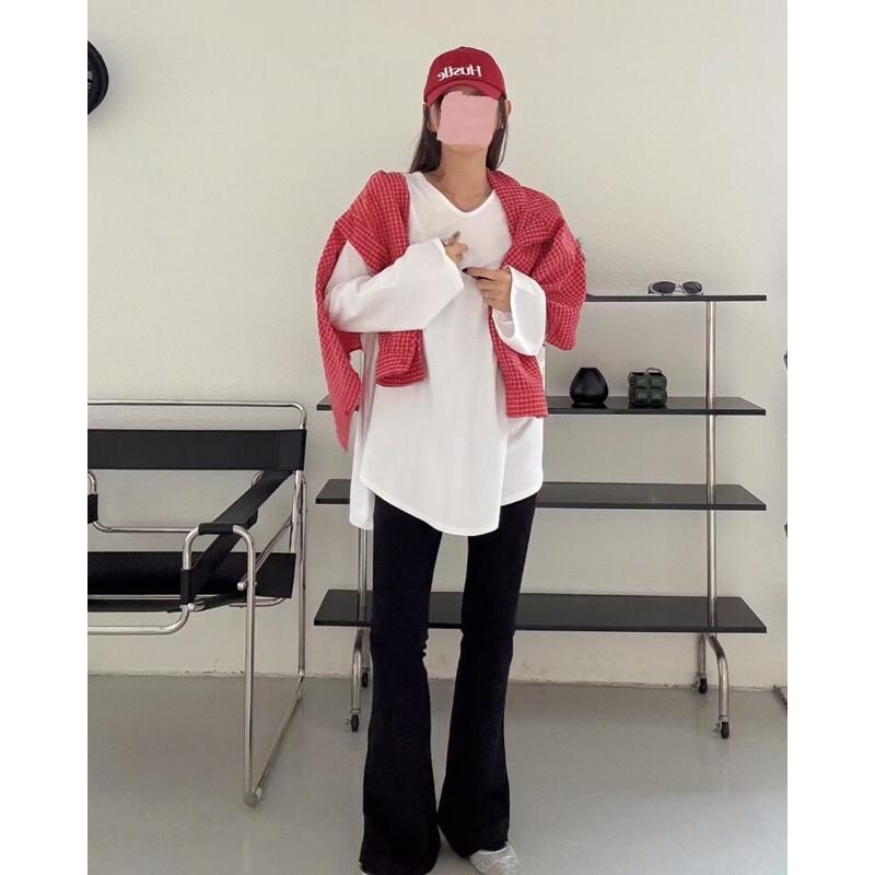 【現貨】MiaoMiao Korea 小黑褲🖤 百搭鬆緊微喇棉褲 春季 東大門 正韓代購-細節圖5