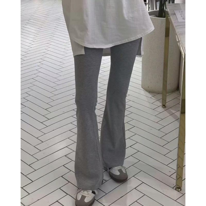 【現貨】MiaoMiao Korea 小黑褲🖤 百搭鬆緊微喇棉褲 春季 東大門 正韓代購-細節圖7