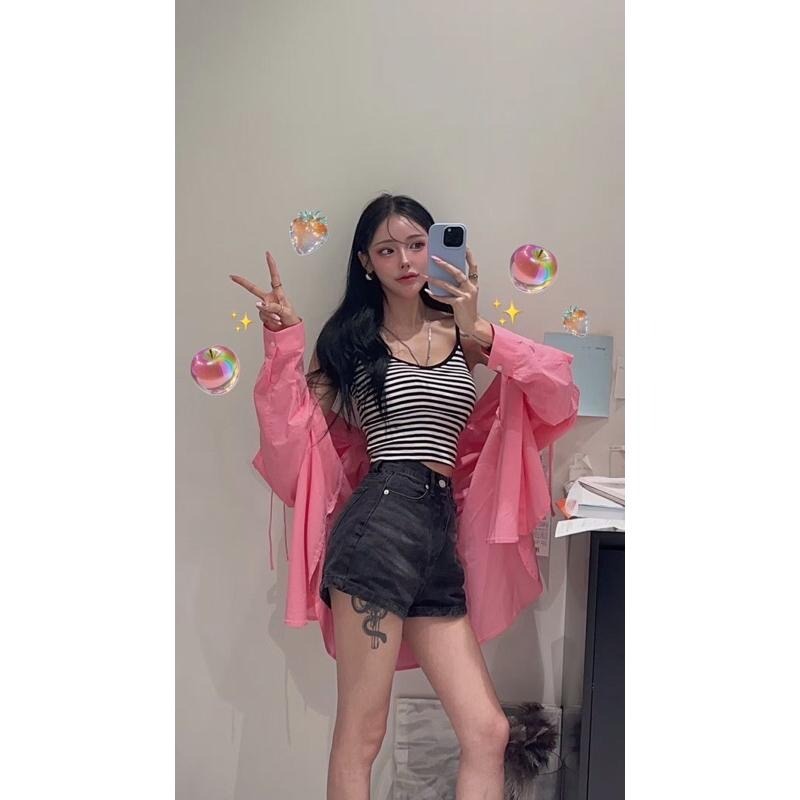 【現貨】MiaoMiao Korea 熱銷款🔥 A字牛仔短褲 Revecite 紫棋歐膩 春季 東大門 正韓代購-細節圖2