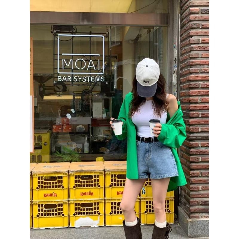 【現貨】MiaoMiao Korea 熱銷款🔥 A字牛仔短褲 Revecite 紫棋歐膩 春季 東大門 正韓代購-細節圖9