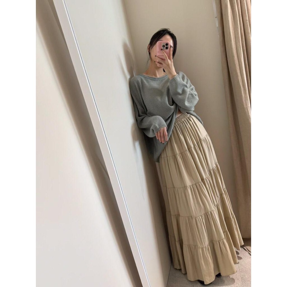 MiaoMiao Korea 仙氣溫柔 在逃千金蛋糕長裙 四季款 東大門 正韓代購-細節圖5