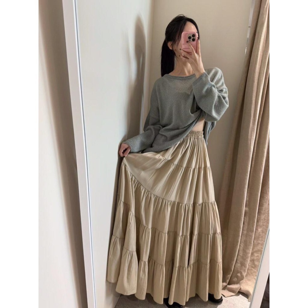 MiaoMiao Korea 仙氣溫柔 在逃千金蛋糕長裙 四季款 東大門 正韓代購-細節圖6
