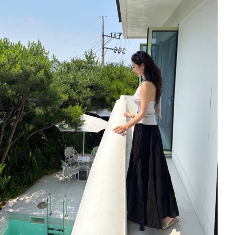 MiaoMiao Korea 仙氣溫柔 在逃千金蛋糕長裙 四季款 東大門 正韓代購-細節圖7