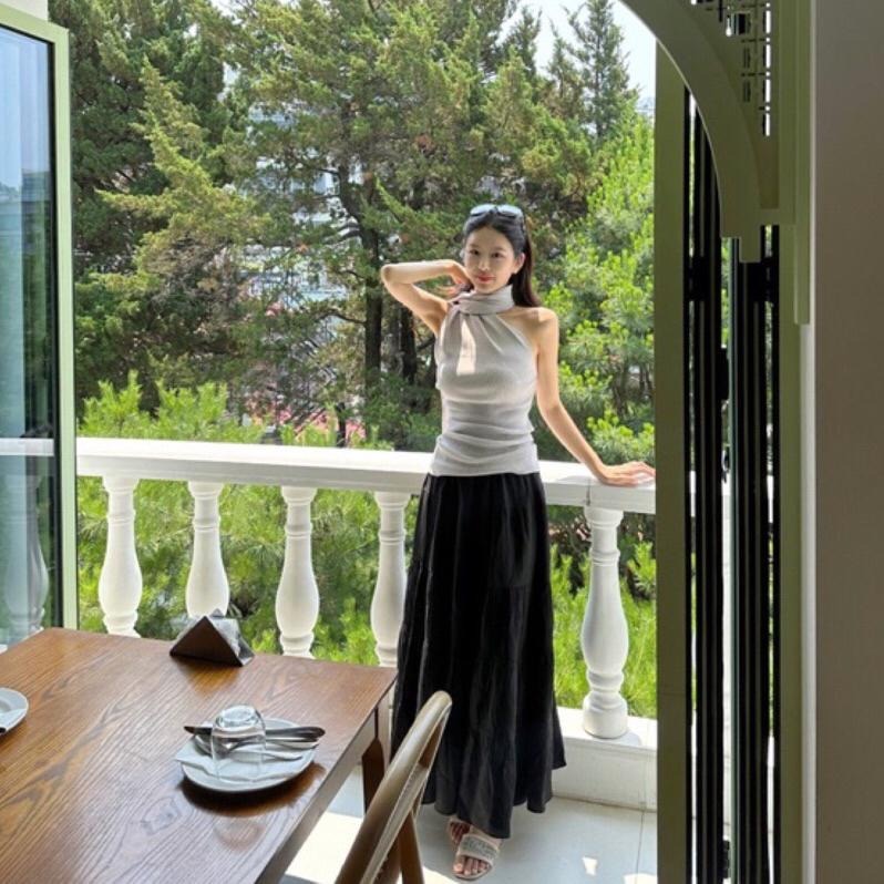 MiaoMiao Korea 仙氣溫柔 在逃千金蛋糕長裙 四季款 東大門 正韓代購-細節圖8