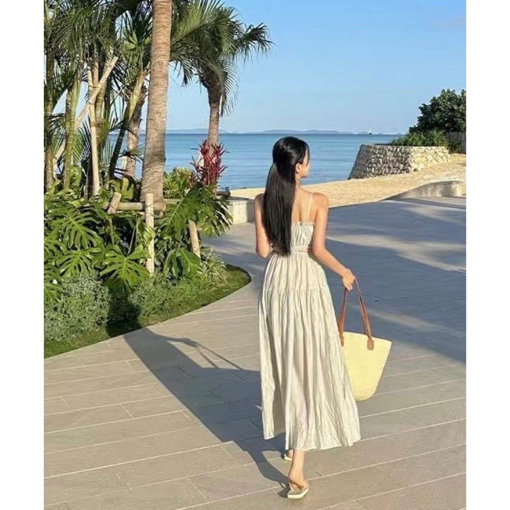 【現貨】MiaoMiao Korea 女神洋裝✨ 細肩露腰女神度假長洋 夏季 東大門 正韓代購-細節圖9