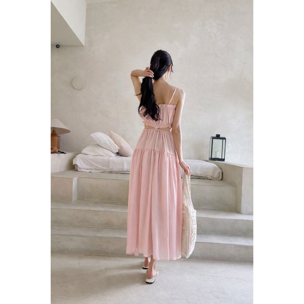 MiaoMiao Korea 女神洋裝✨ 細肩露腰女神度假長洋 夏季 東大門 正韓代購-細節圖10
