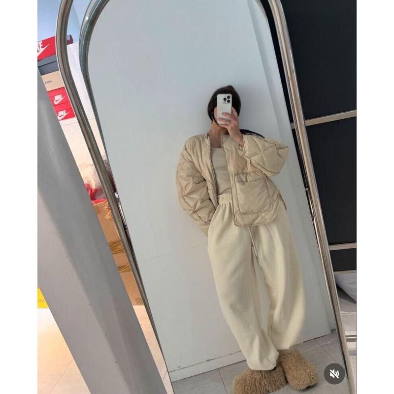 MiaoMiao Korea 抗寒必備❄️ 14色百搭刷絨縮口棉褲🌈 冬季 東大門 正韓代購-細節圖2