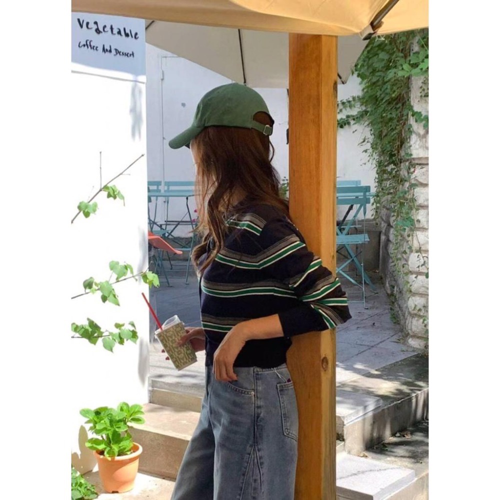 【現+預】MiaoMiao Korea 自購款❤️ MIU風條紋撞色開衫外套 秋季 東大門 正韓代購-細節圖5